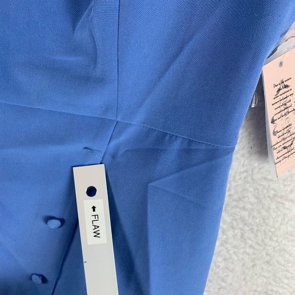 Nanette Lepore Womens Puffed Blue Fitted Dress Size 12 New with Defects 8281 - Picture 5 of 13